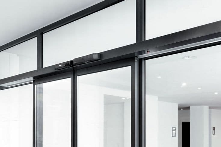 Automatic sliding glass doors